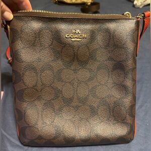 Coach Signature Brown Messenger Bag